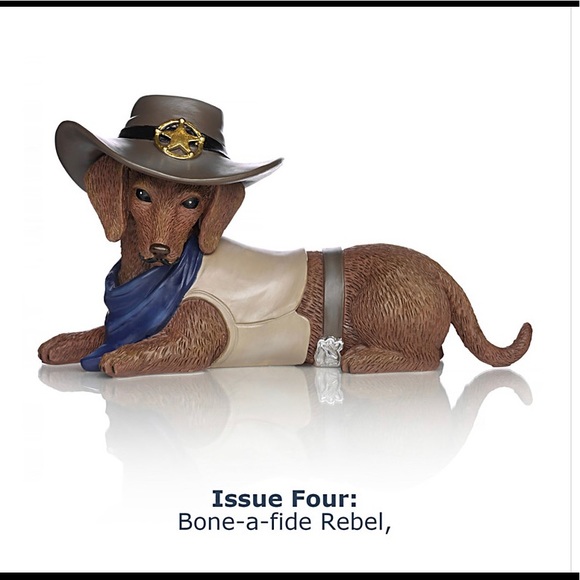 Hamilton Collection Other - Hamilton “Spurs ‘N Furs Dachshund Cowboys" Bone-a-fide Rebel Outlaw